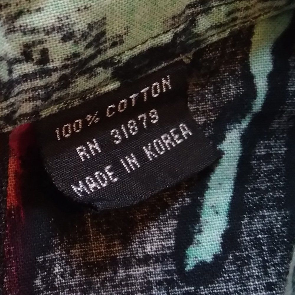 Vtg Design Crew Abstract Pattern Hawaiian Shirt - image 6